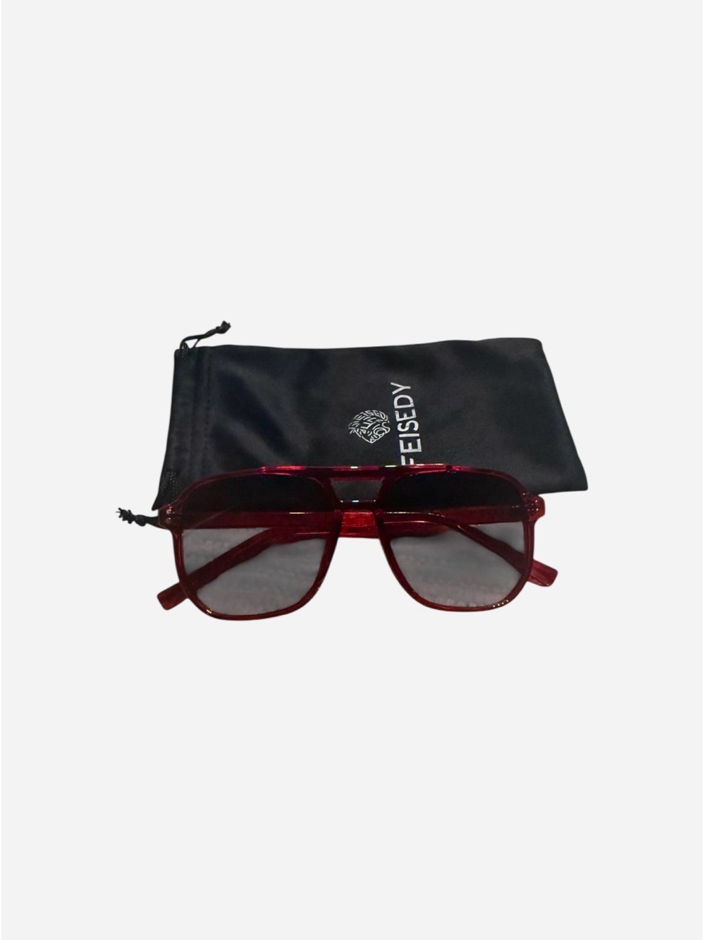 FEISEDY Retro Square Aviator Sunglasses